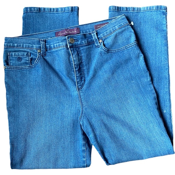 Gloria Vanderbilt Amanda Denim Jeans , Classic Blue Jeans , Women Denim Jeans - Picture 1 of 10